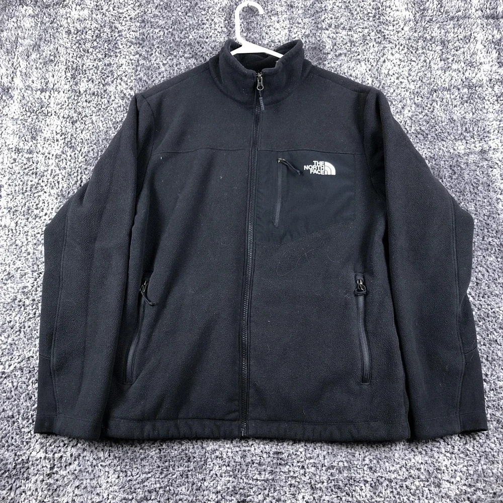 The North Face Jacket Mens‎ Medium Black Fleece Full Zip Pockets Outdoor